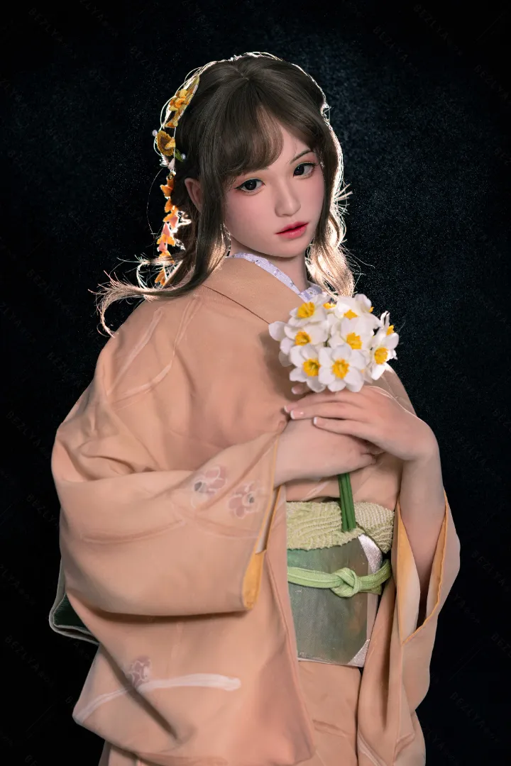 162cm (5ft4) E-Cup Lightweight Silicone Sex Doll, Movable Jaw Head Hellianthus
